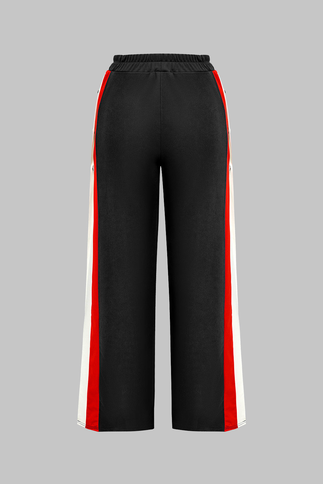 Colorblock pantalon met wijde pijpen
