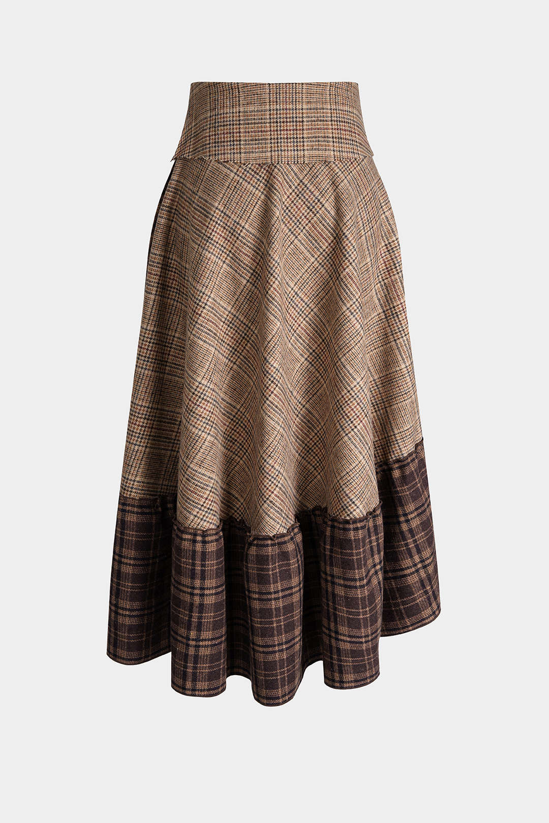 Luna - Geruite asymmetrische rok