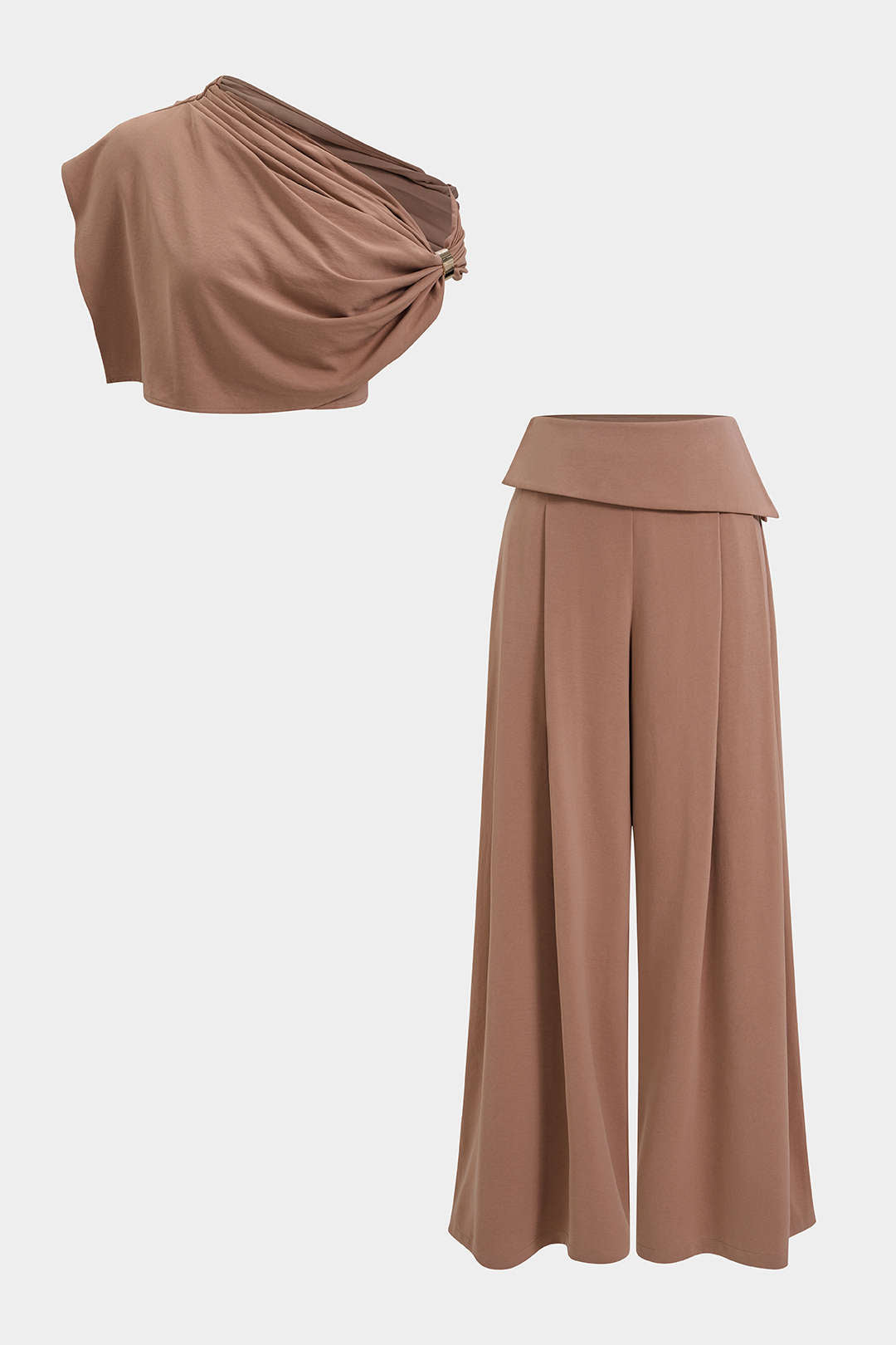 Hailey - Asymmetrische set met tanktop en broek
