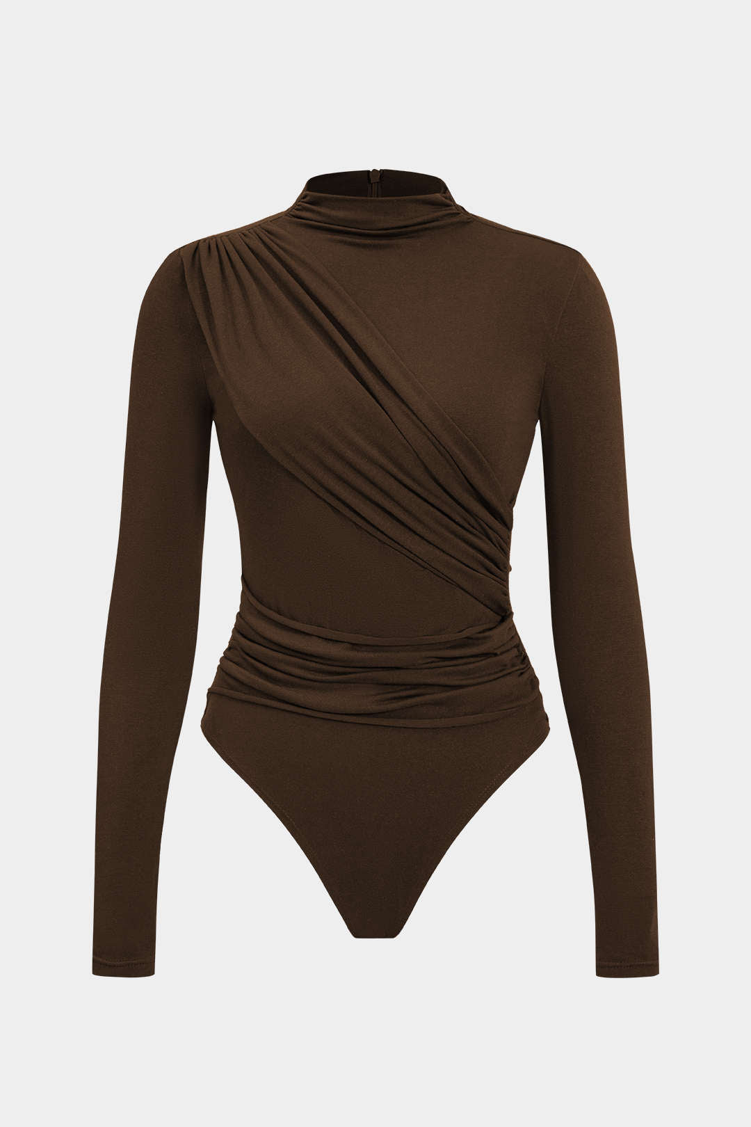 Yasmin - Body met ruches en lange mouwen