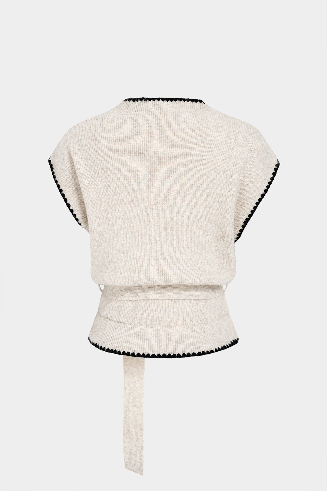 Gebreide tanktop met riem