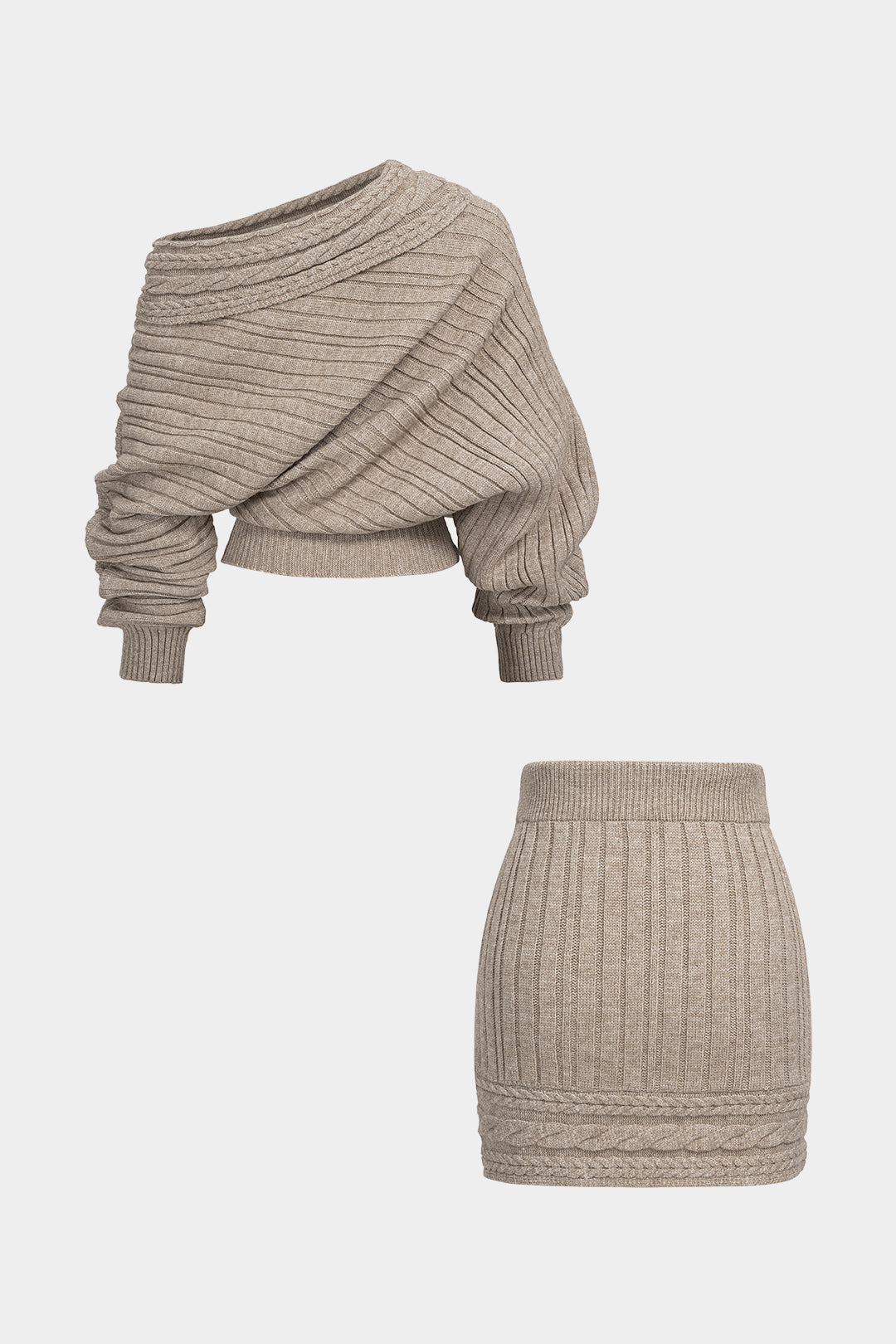 Amira - Gebreide set met top en minirok