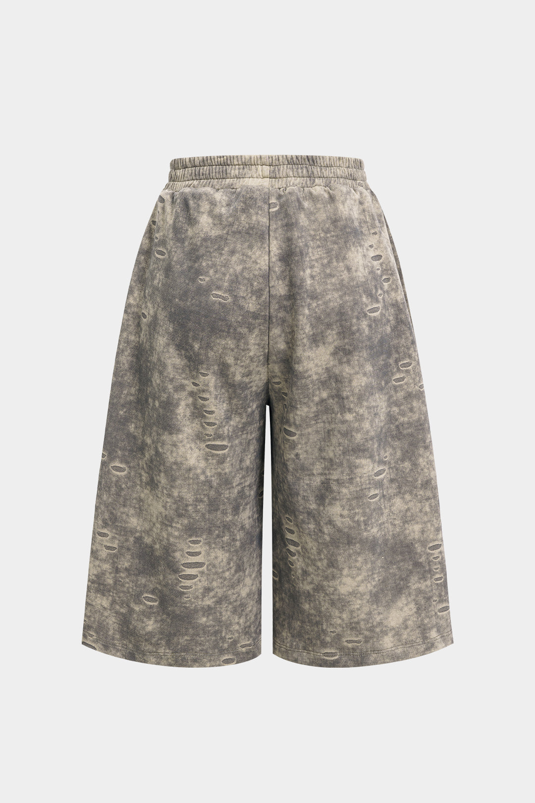 Verwassen short met strik en hoge taille