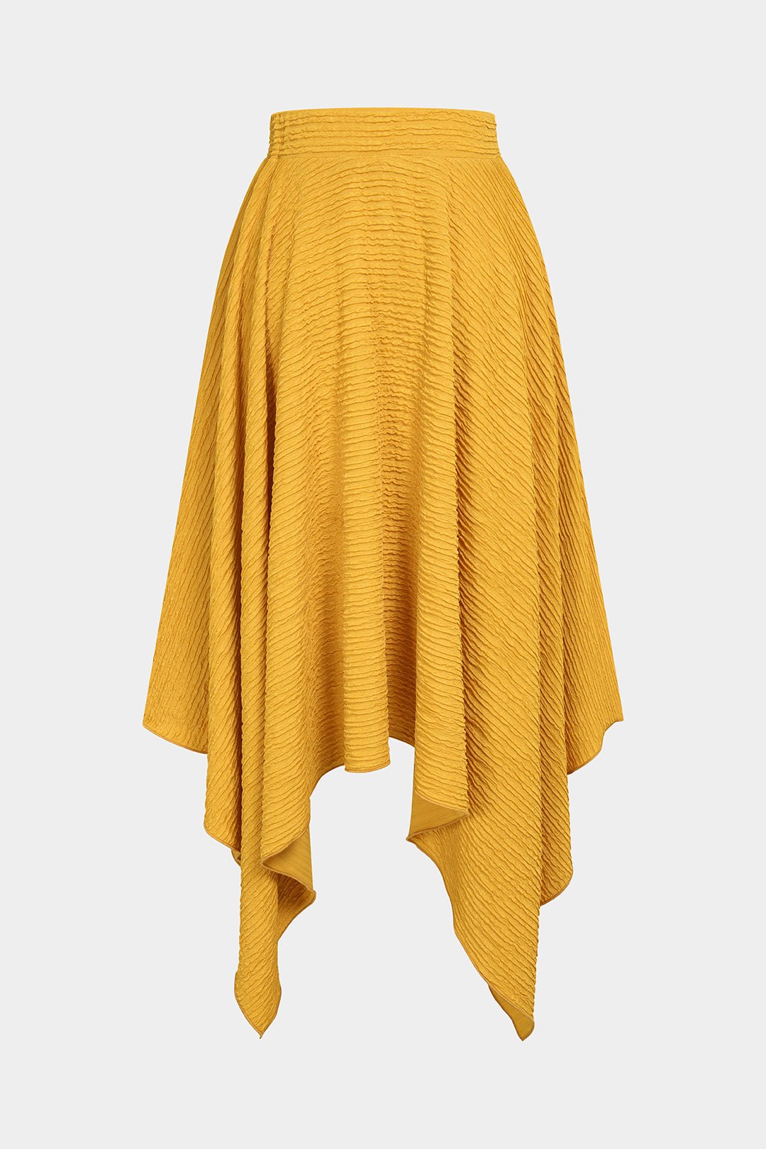 Gestructureerde asymmetrische rok met hoge taille