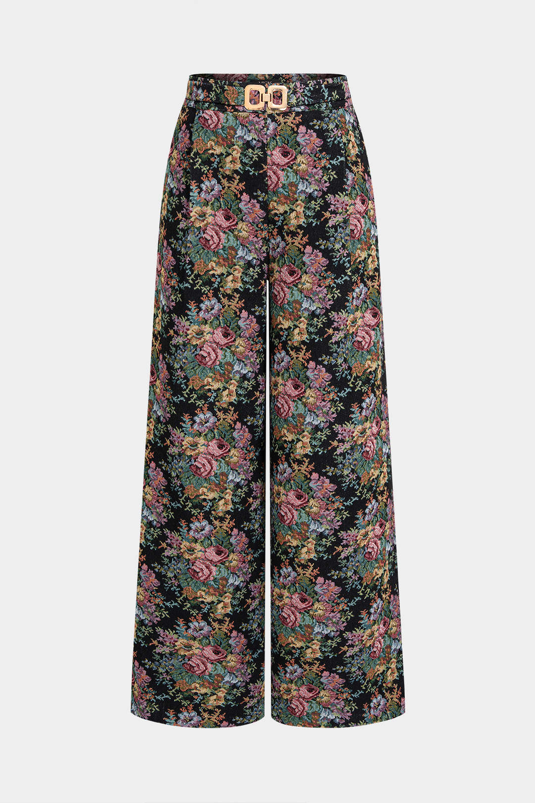 Bloemenprint jacquard broek