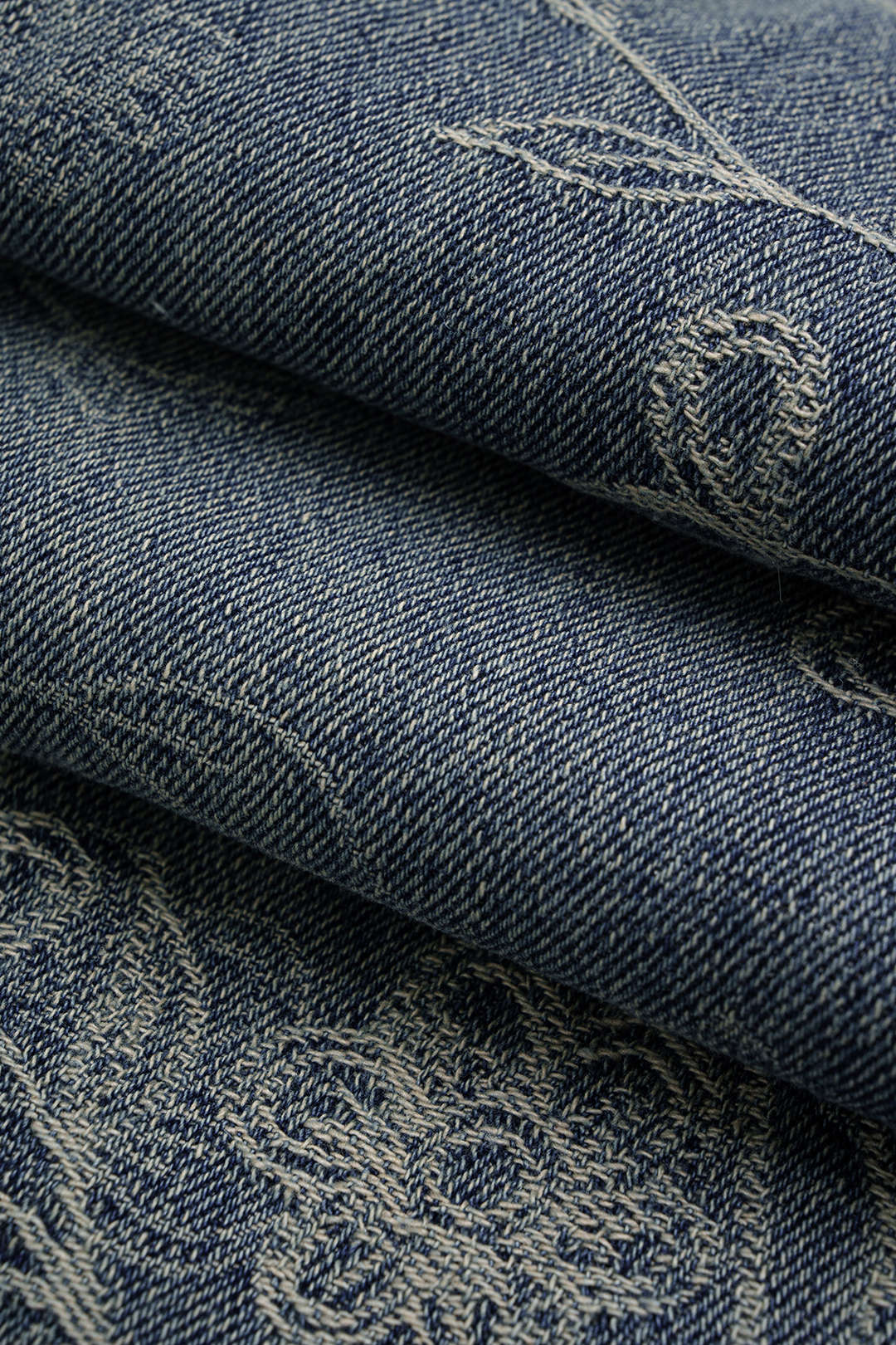 Bloemenprint jeans met strass en rechte pijp