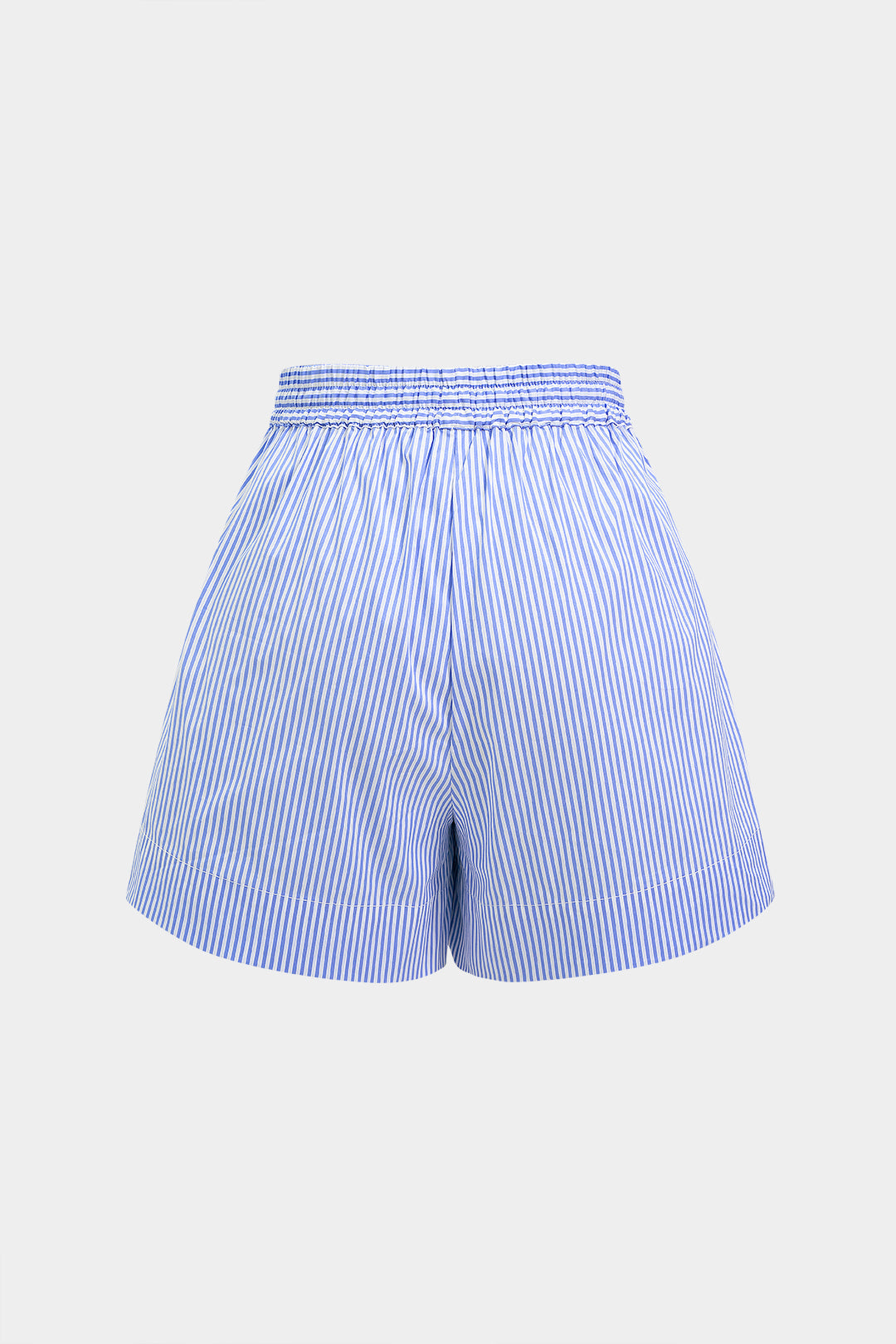 Asymmetrische short met borduursel, strass en strik
