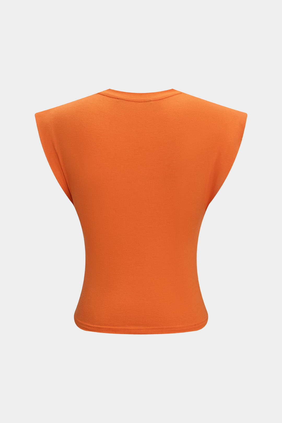 Effen T-shirt met gedraaid detail en ronde hals