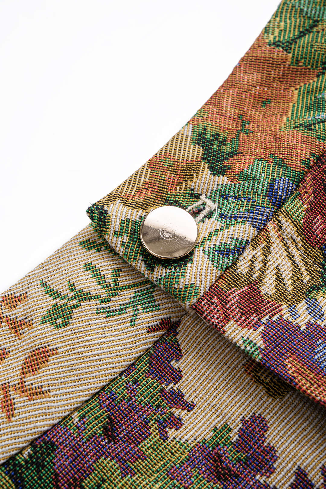 Bloemenprint jacquard short met hoge taille