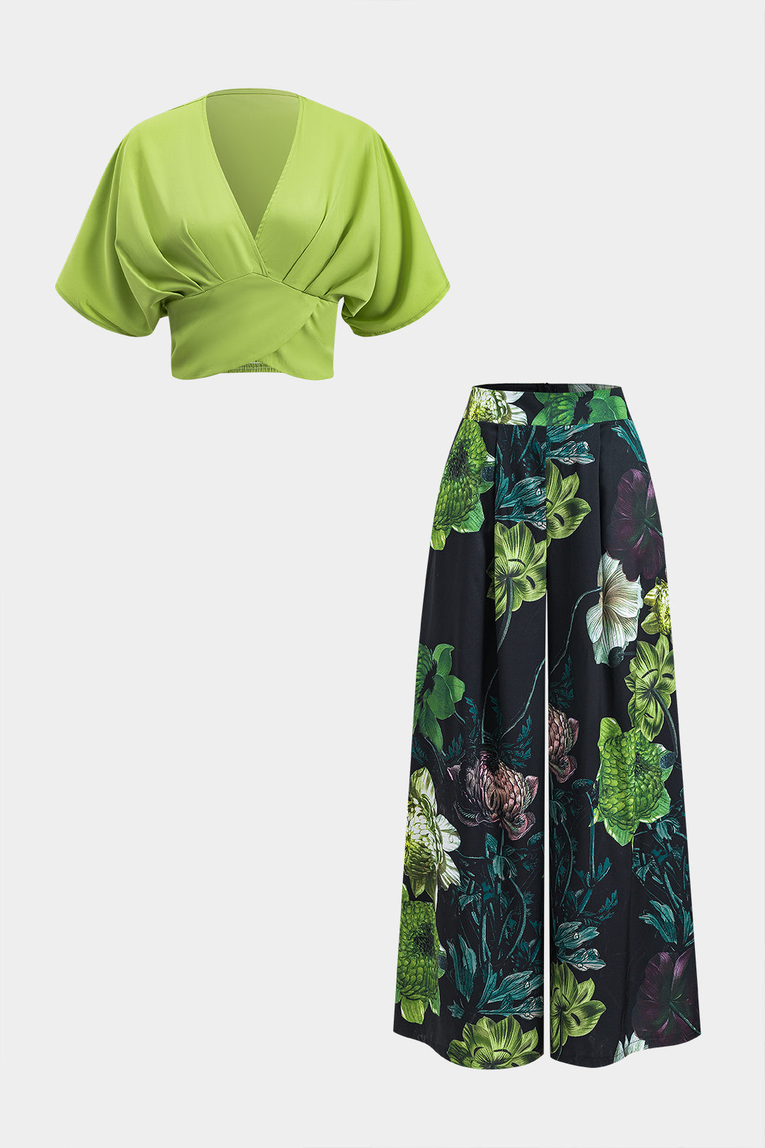 Dila - Bloemenprint set met top en pantalon