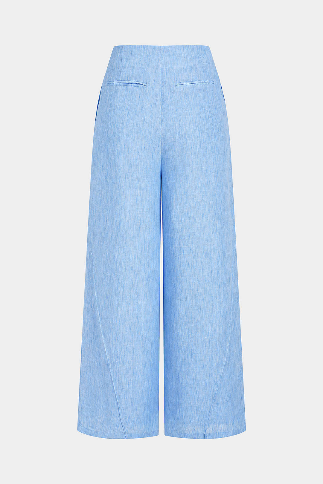 Nadia - Metallic broek met wijde pijpen