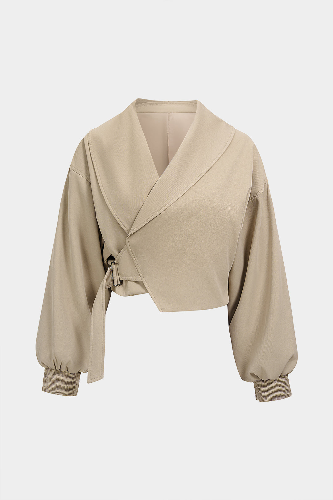 Asymmetrisch jasje met revers en V-hals