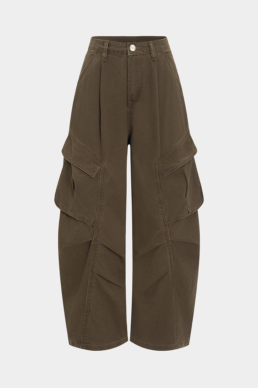 Jeans met ruches en zakken