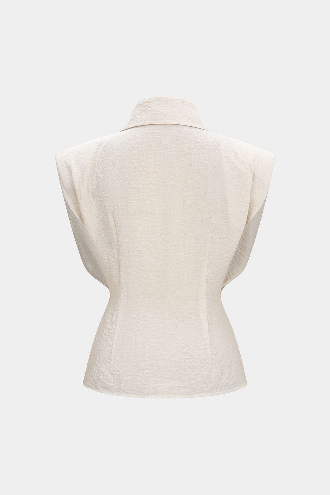 Asymmetrische blouse met V-hals en ruches