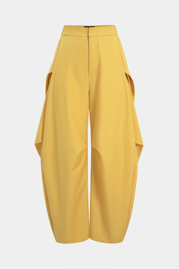 Effen broek met ruches en ballonmodel