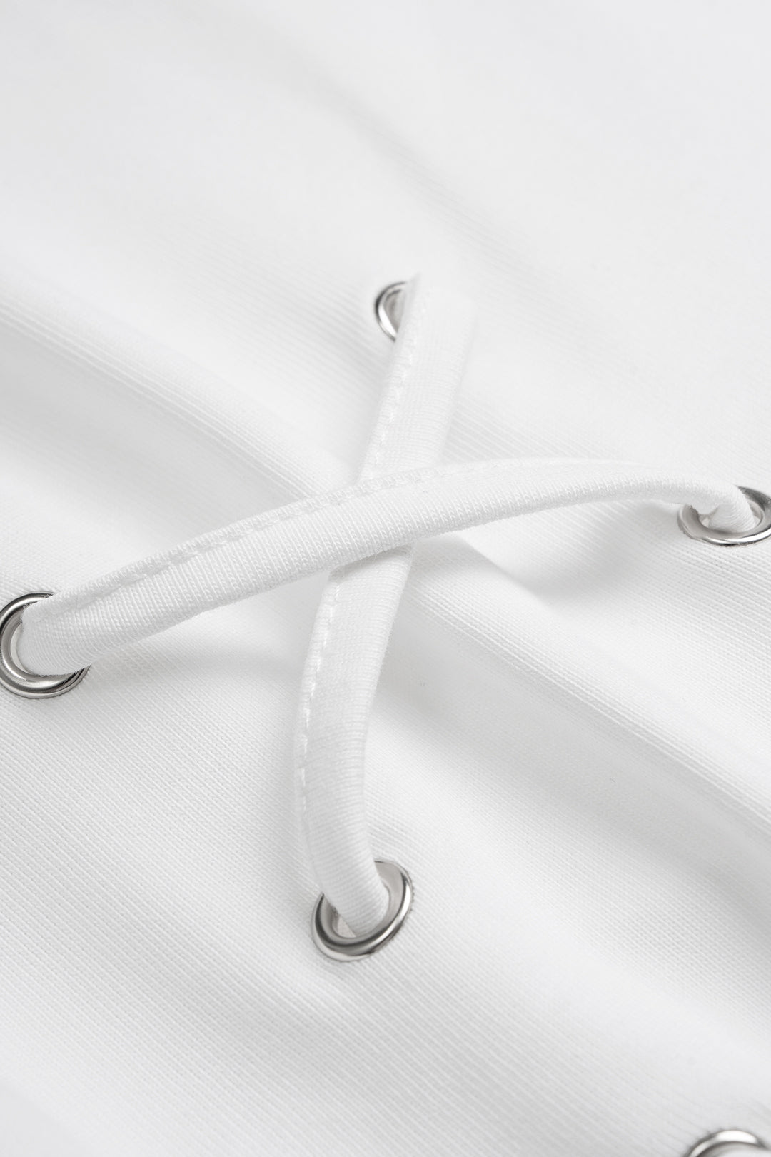 Effen T-shirt met strik en korte mouwen
