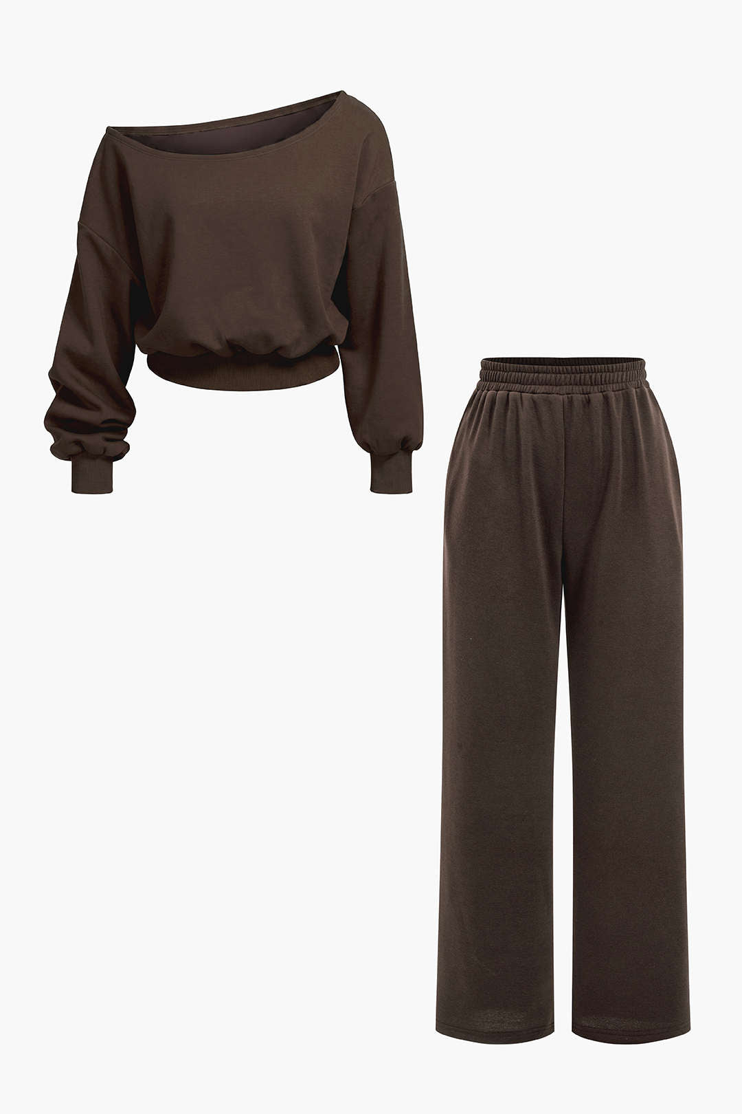 Esmee - Asymmetrische set met top en broek