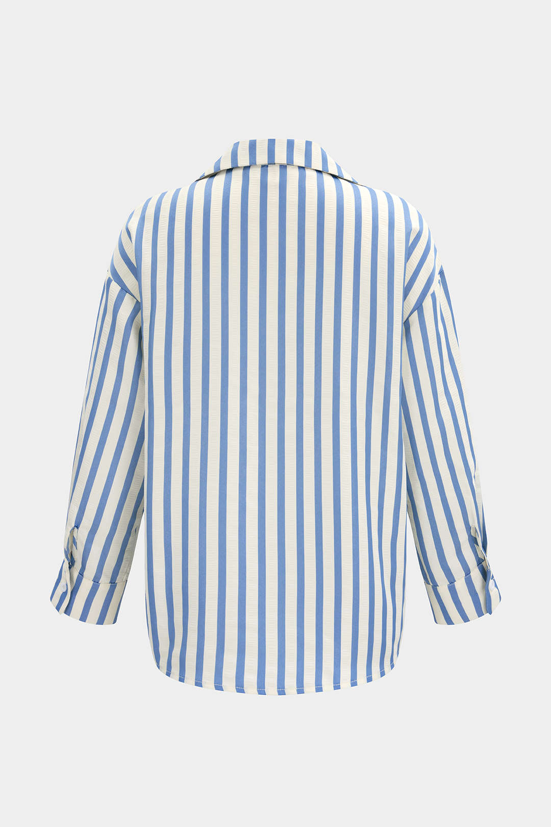 Gestreepte blouse met V-hals en lange mouwen