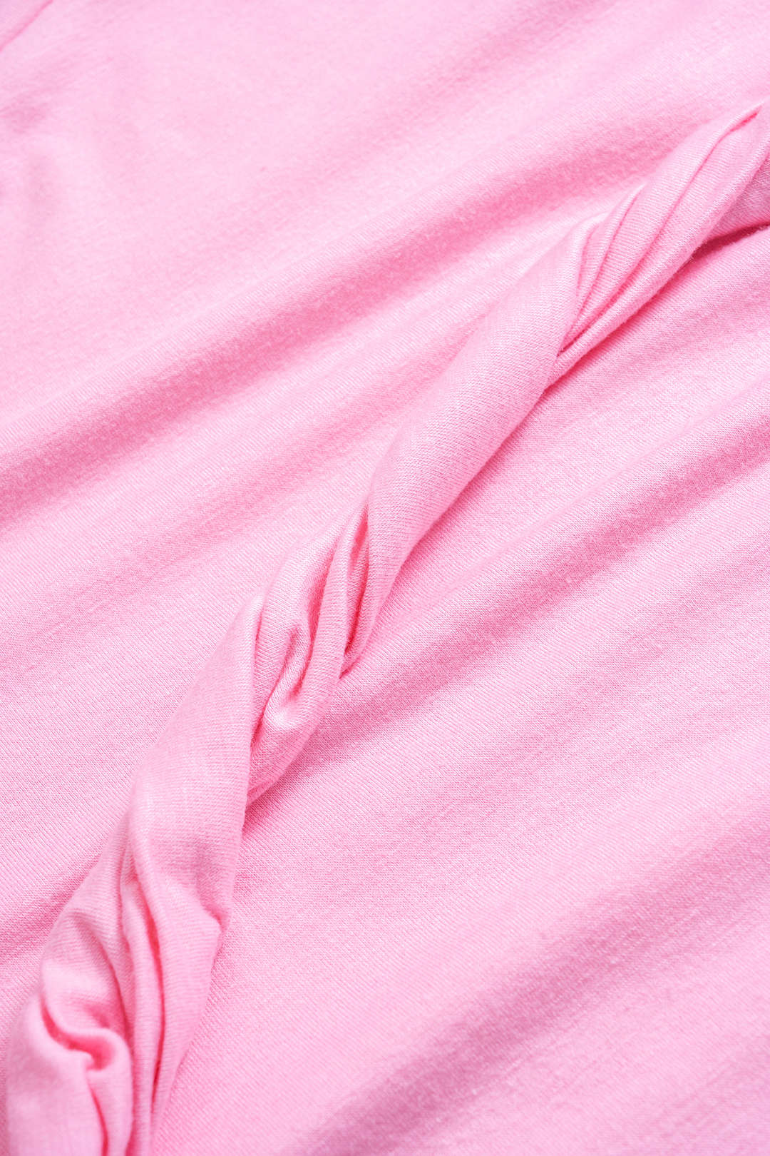 Effen T-shirt met gedraaid detail en ronde hals