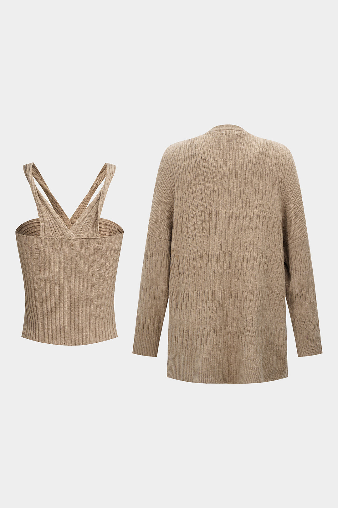 Clara - Gebreide set met top en vest
