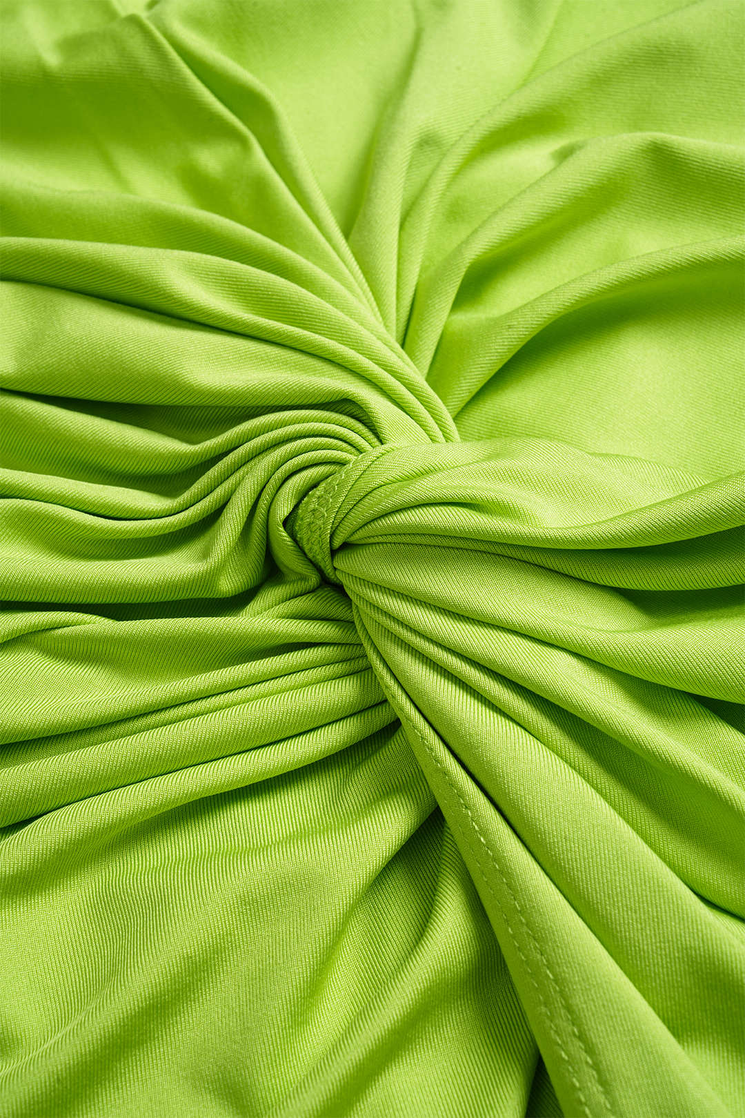 Mouwloze midijurk met ruches, gedraaid detail en knoopdetail