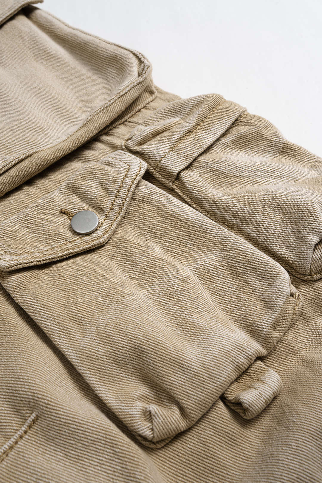 Gaia - Jeans met zakken, wijde pijpen en cargozakken