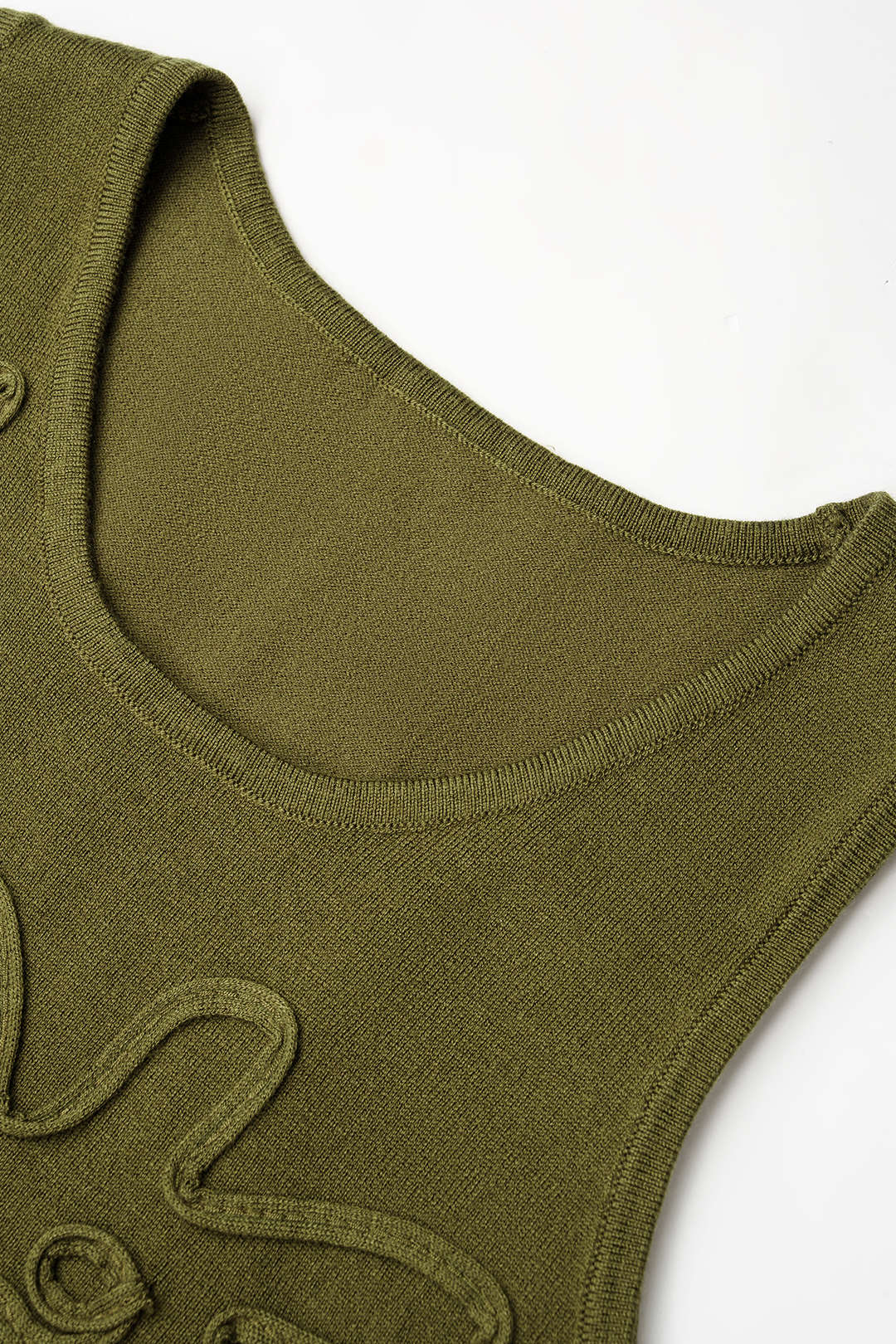 Gebreide tanktop met ronde hals