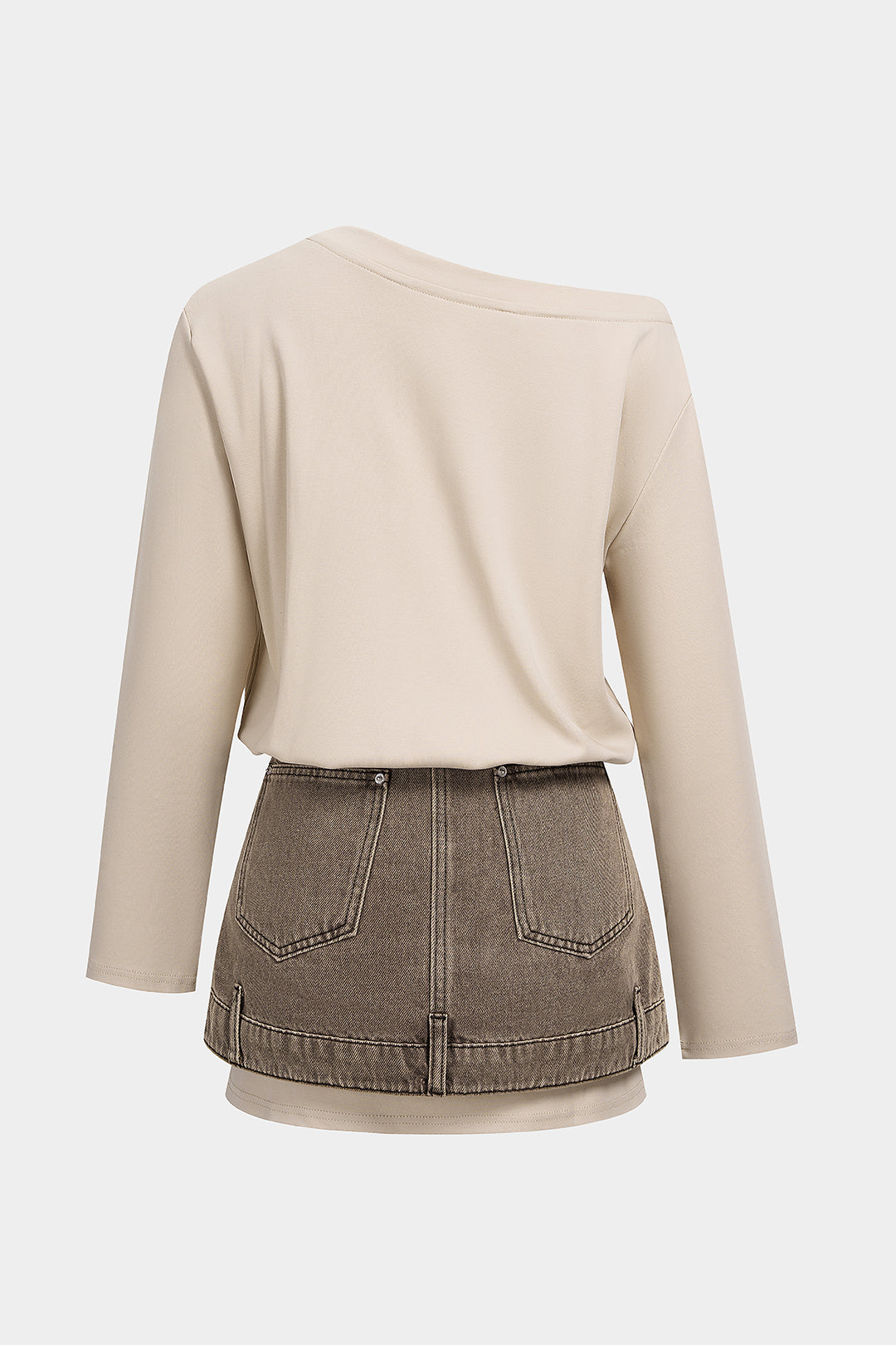 Vesna - Denim set met top en minirok