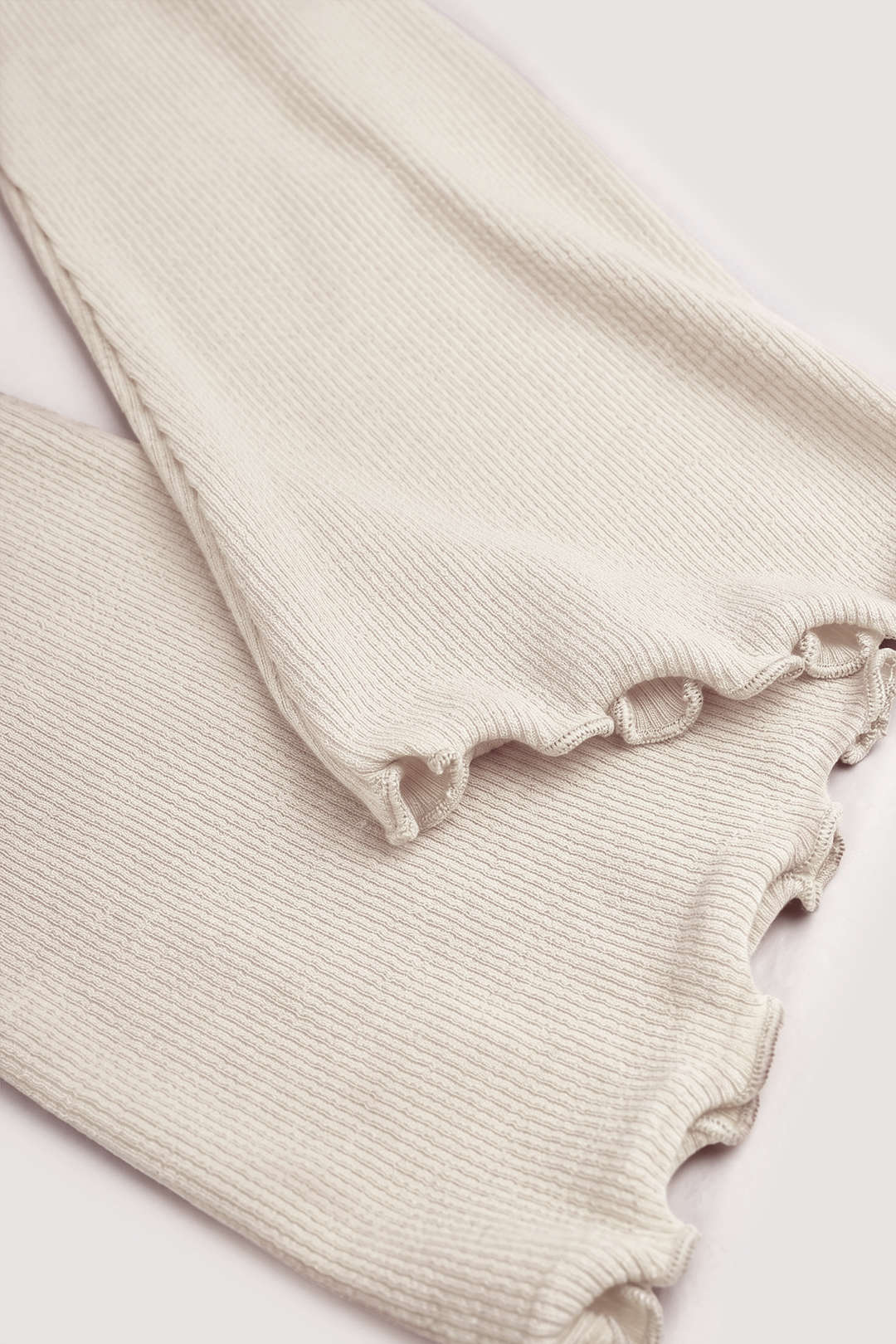 Patchwork top met kanten rand, blote schouders en ruches