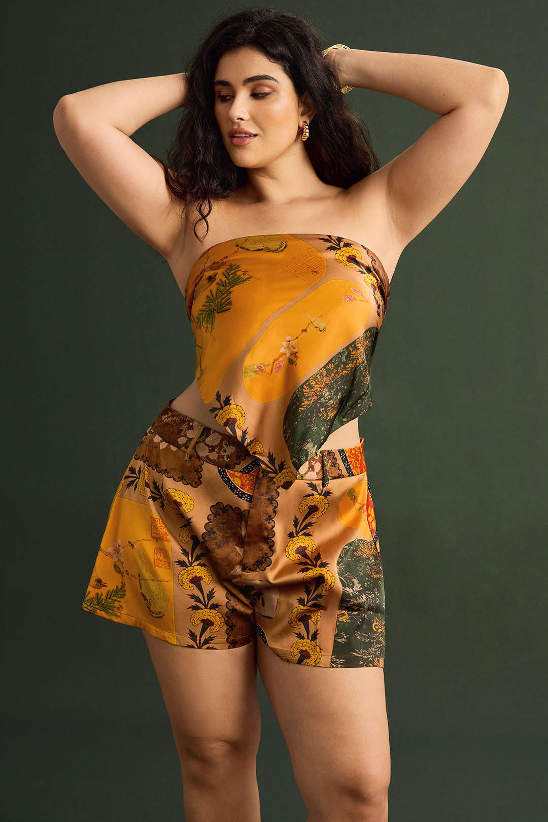 Short met hoge taille en rits