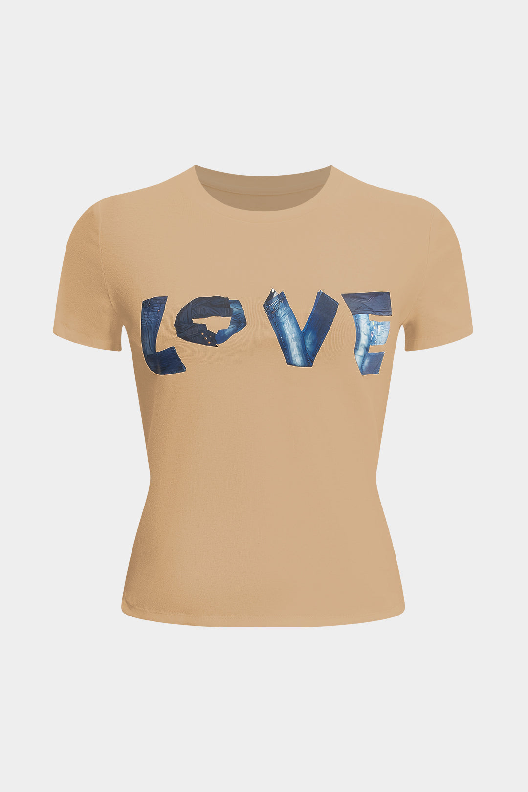 Aya - T-shirt met ronde hals en korte mouwen