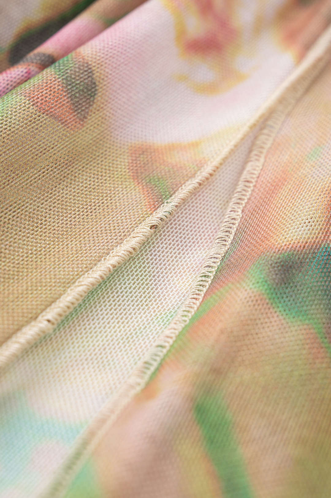 Bloemenprint mesh rok met ruches