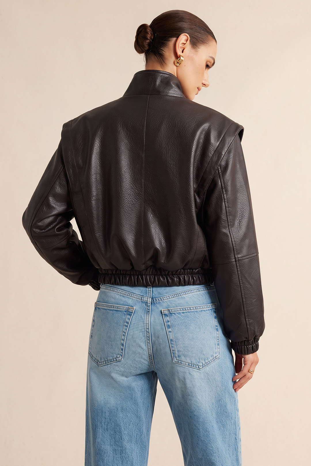Jet - Leren-look jasje met rits