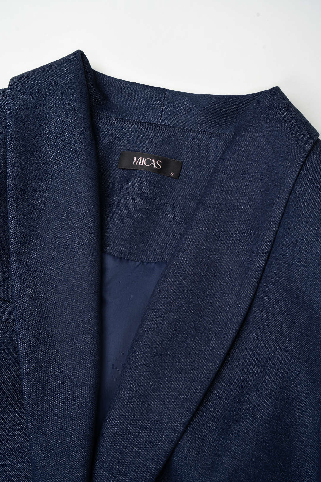 Effen blazer met revers