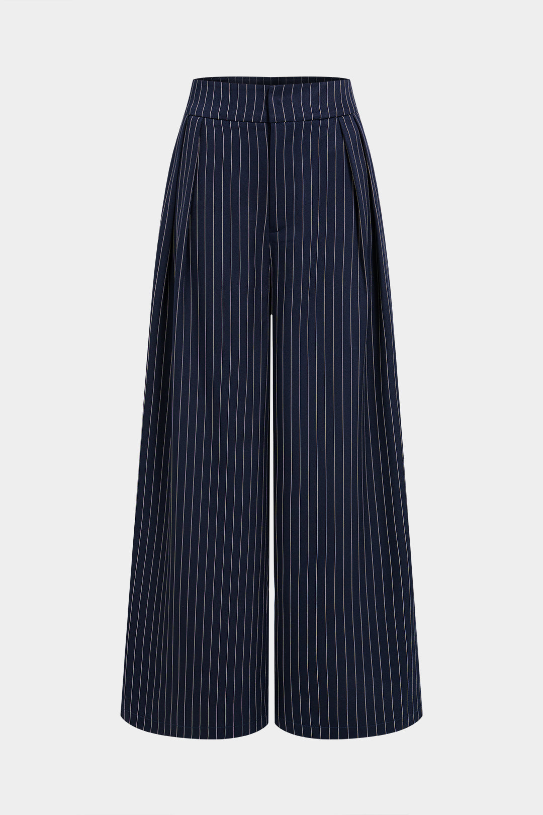 Gestreepte broek met zakken en wijde pijpen