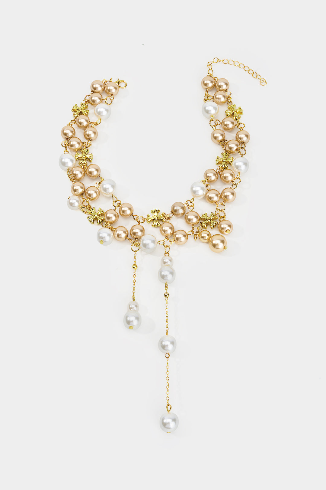 Ketting met franjes en parels