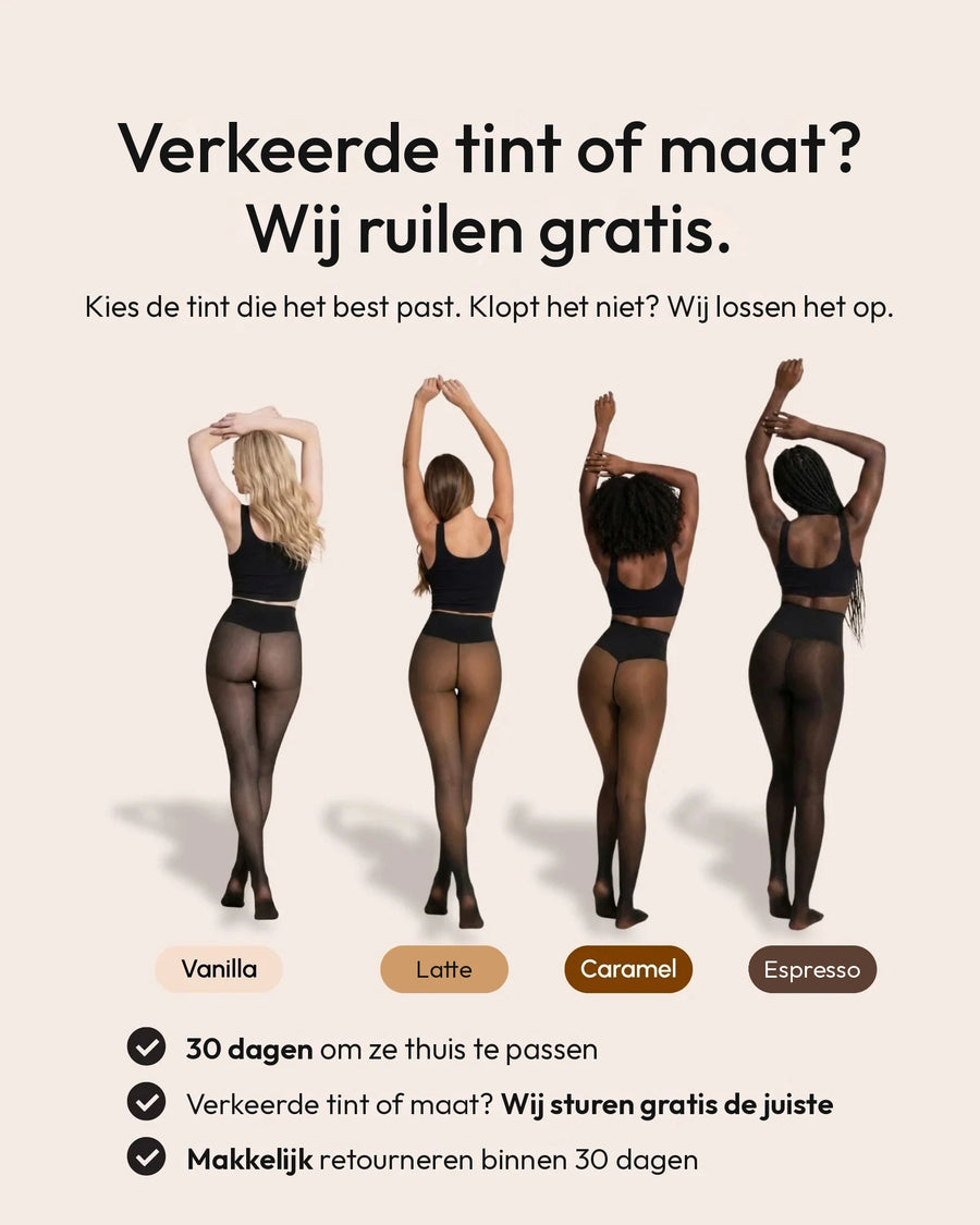 Verkeerde tint of maat? Wij ruilen gratis