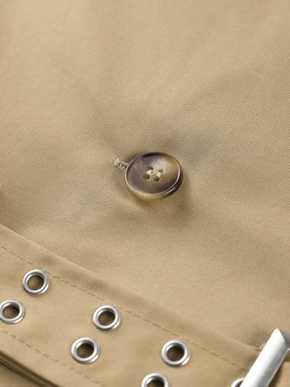 Vintage Oversized Trench Coat with Hood