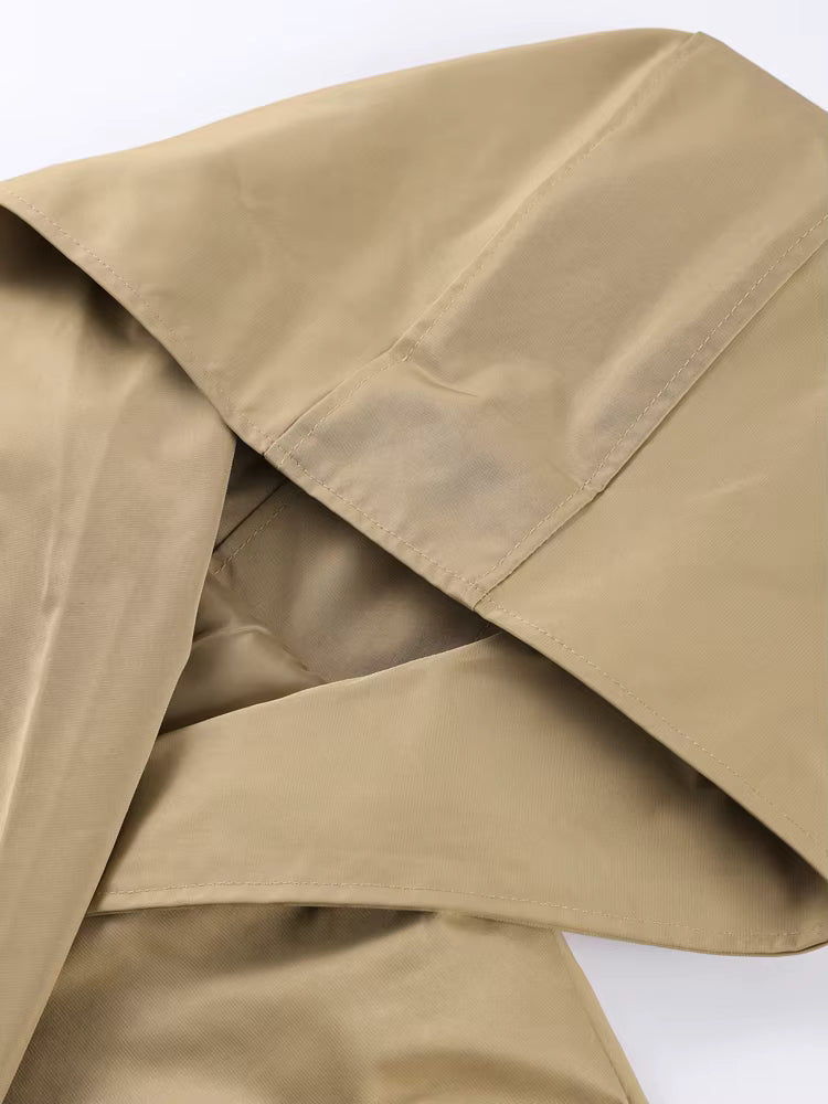 Vintage Oversized Trench Coat with Hood