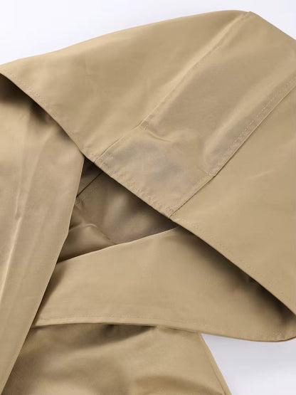 Vintage Oversized Trench Coat with Hood