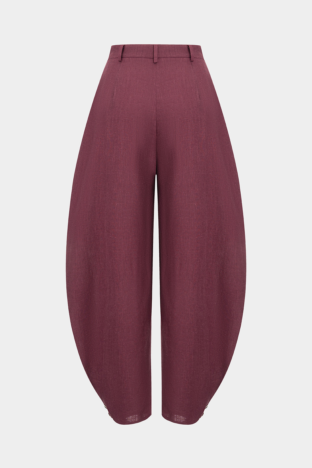 Linnen effen pantalon met ballonmodel