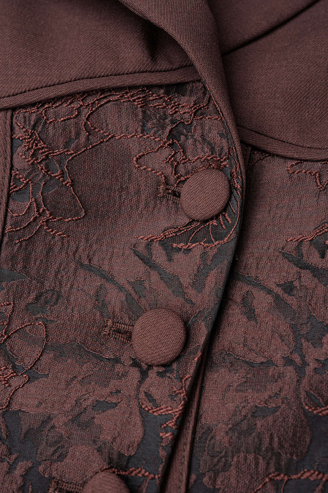 Patchwork jacquard blazer met knoopjes