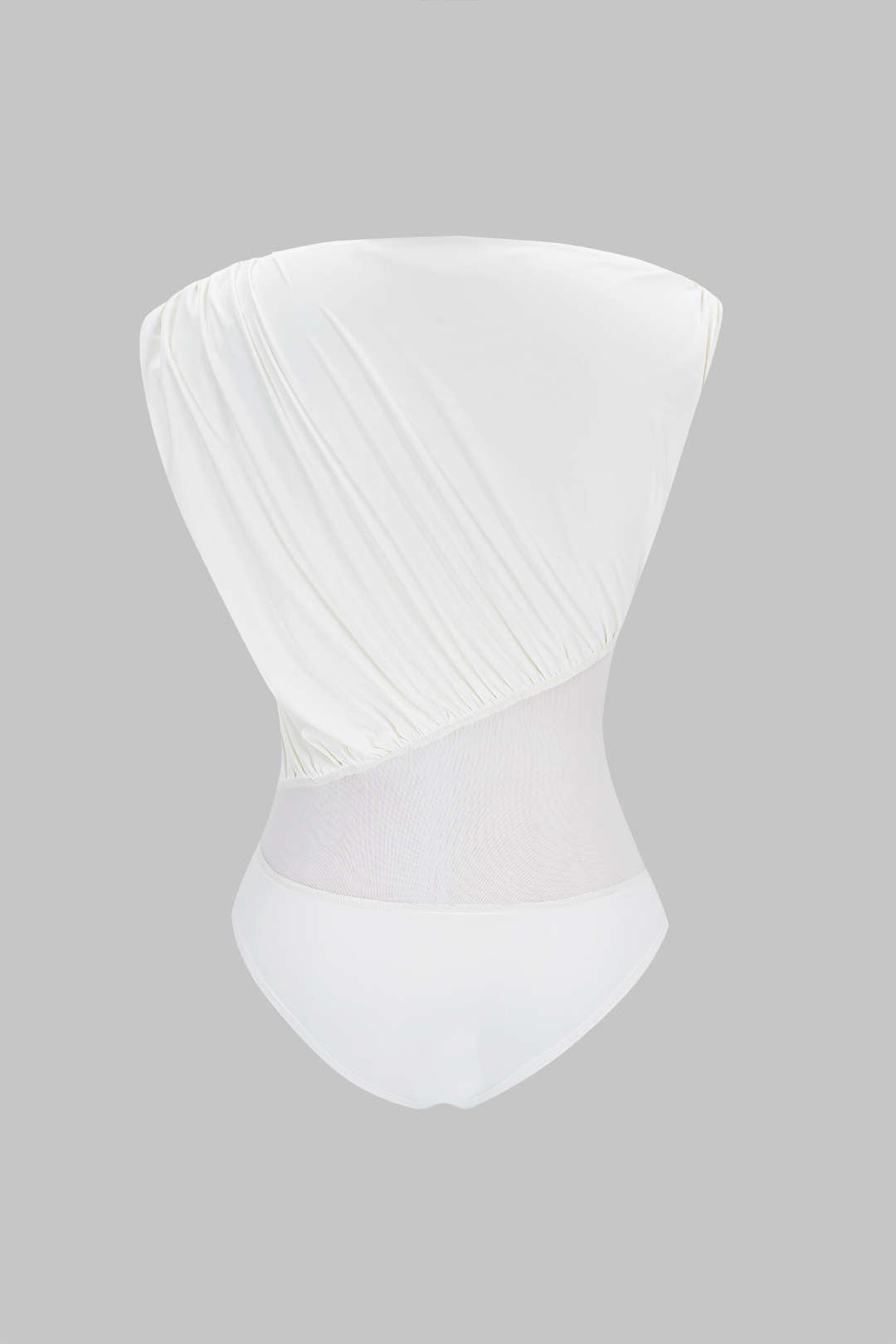Mesh patchwork body met ruches