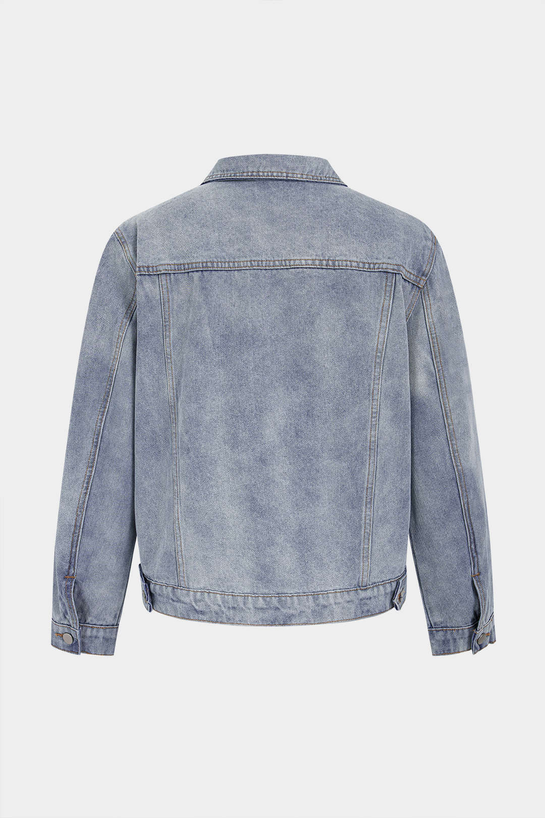 Denim jasje met rafelrand