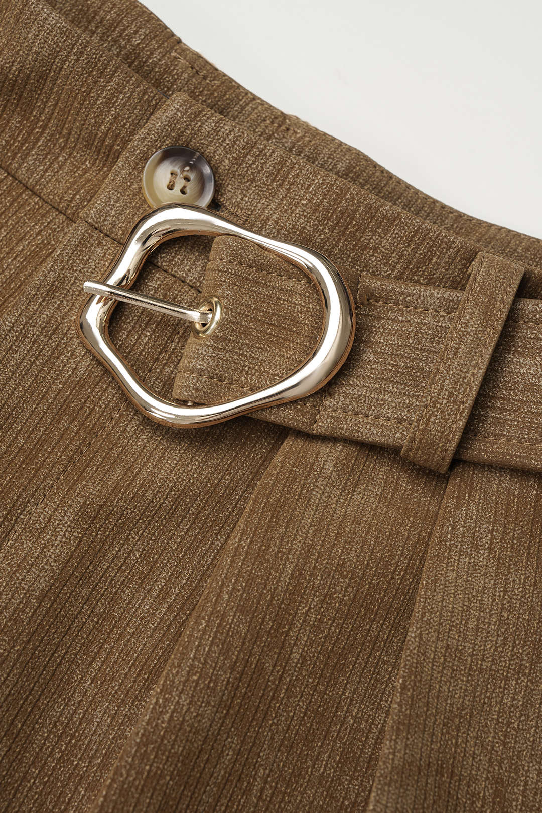 Zara - Leren-look short met riem