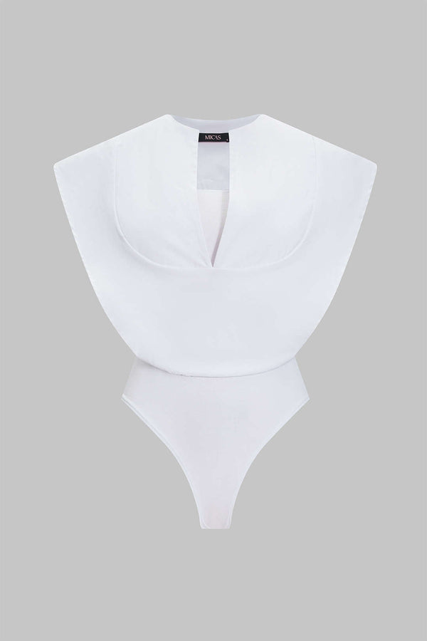Mouwloze body met ruches