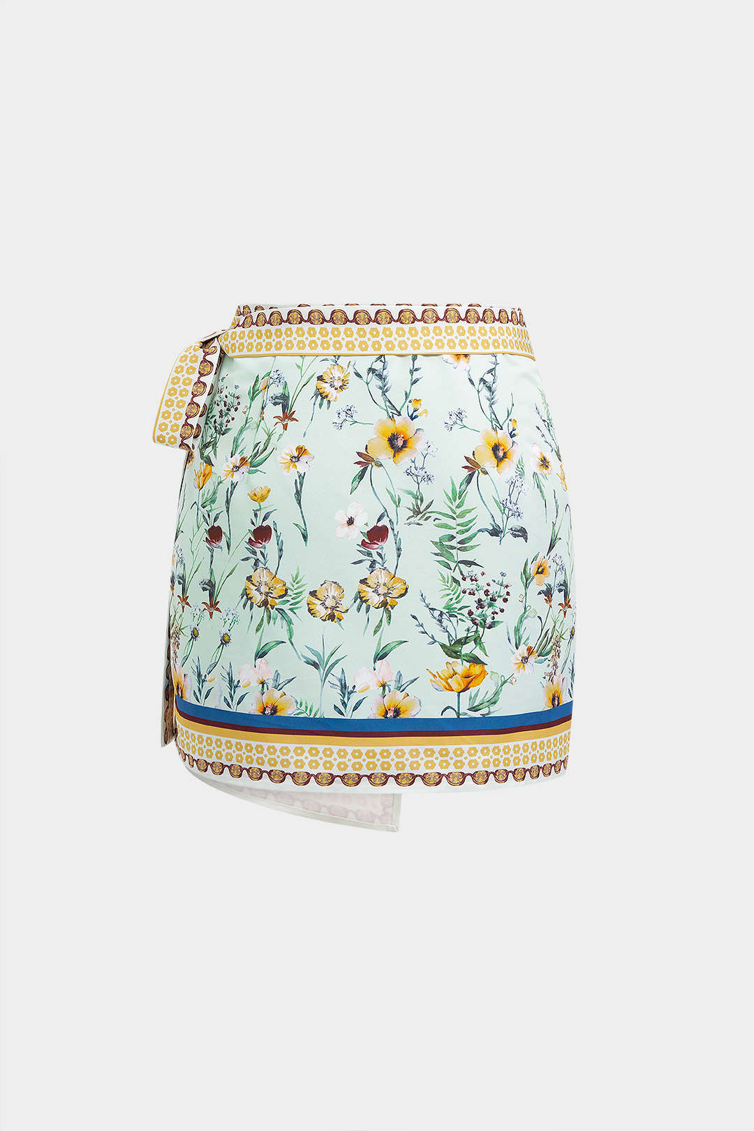 Bloemenprint linnen minirok