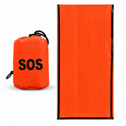 SOS Emergency Sleeping Bag - Retains up to 90% of your body heat in emergency situations