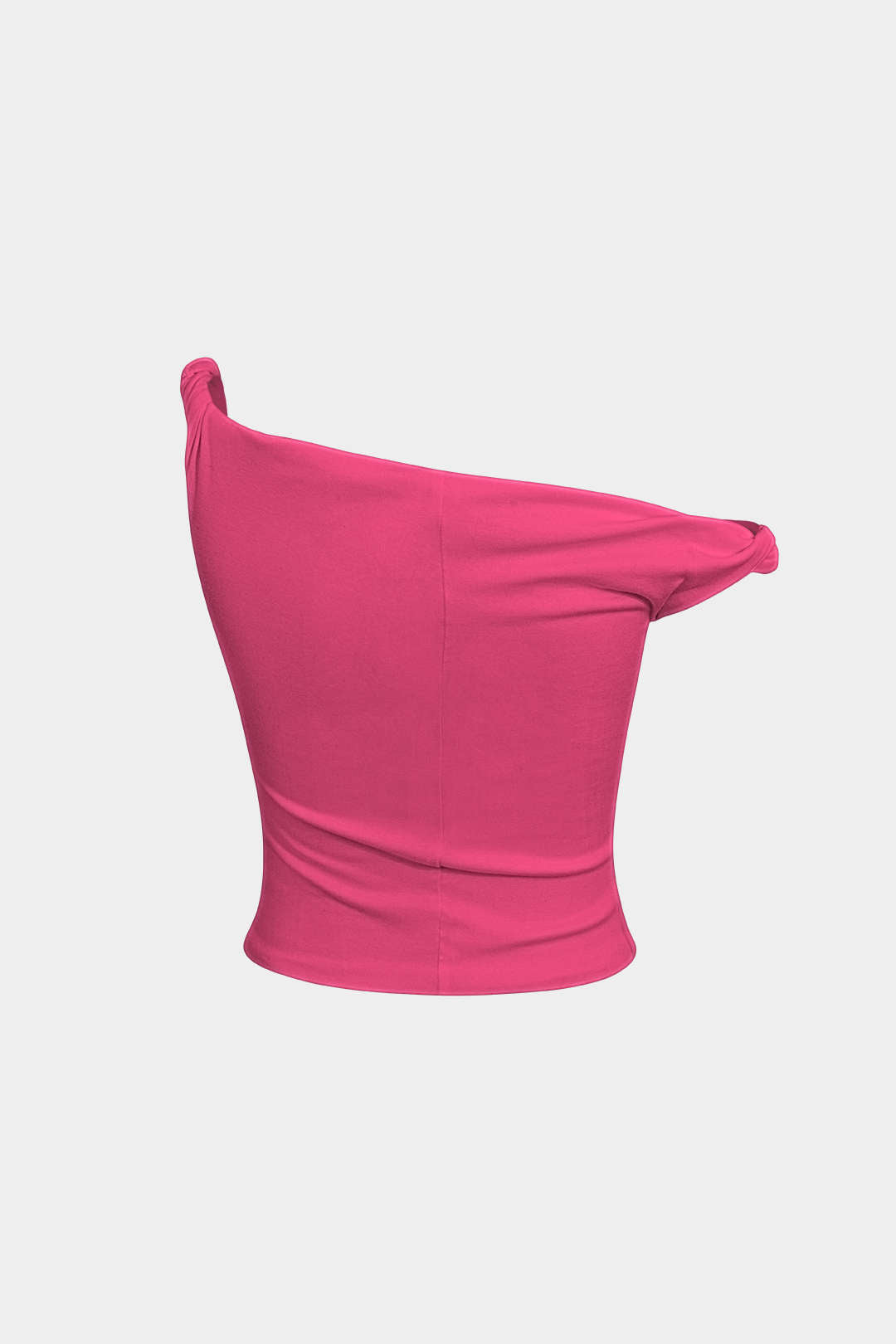 Asymmetrische mouwloze top met gedraaid detail