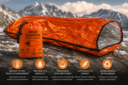 SOS Emergency Sleeping Bag - Retains up to 90% of your body heat in emergency situations